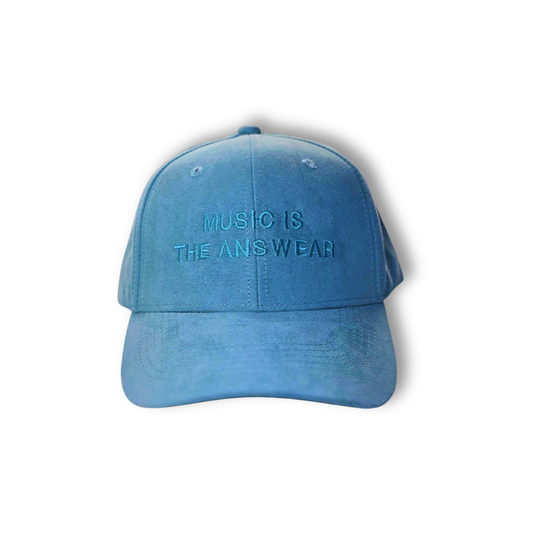 Gorra de gamuza "Music is the Answer"