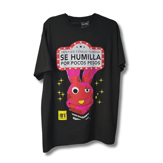 Playera Unisex Patetico Conejo Famoso