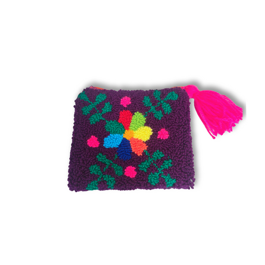 Monedero floral artesanal 🌸✨