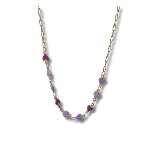 Collar corazones lila 💜