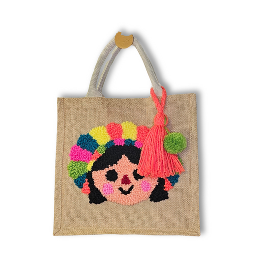 Bolsa De Yute Con Bordado de Lele