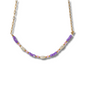 Collar lila con perlas irregulares 💜