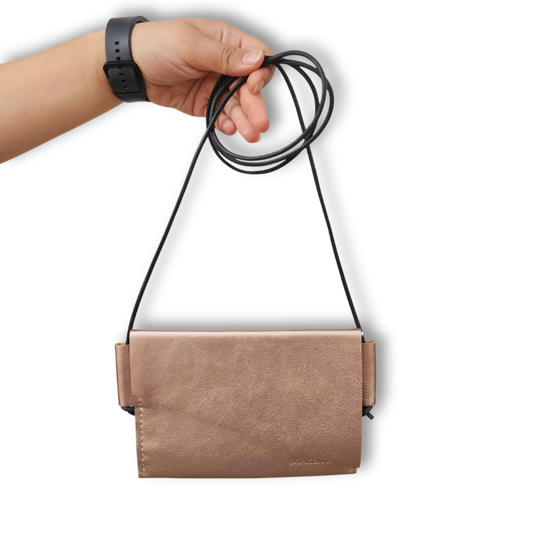 Crossbody de Piel Rose Gold