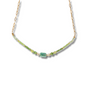 Collar verde con centro facetado