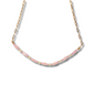 Collar rosa pastel con perlas y dorado 🎀