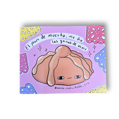 Ilustracion - El pan de Muerto Me Dio Las Ganas De Vivir