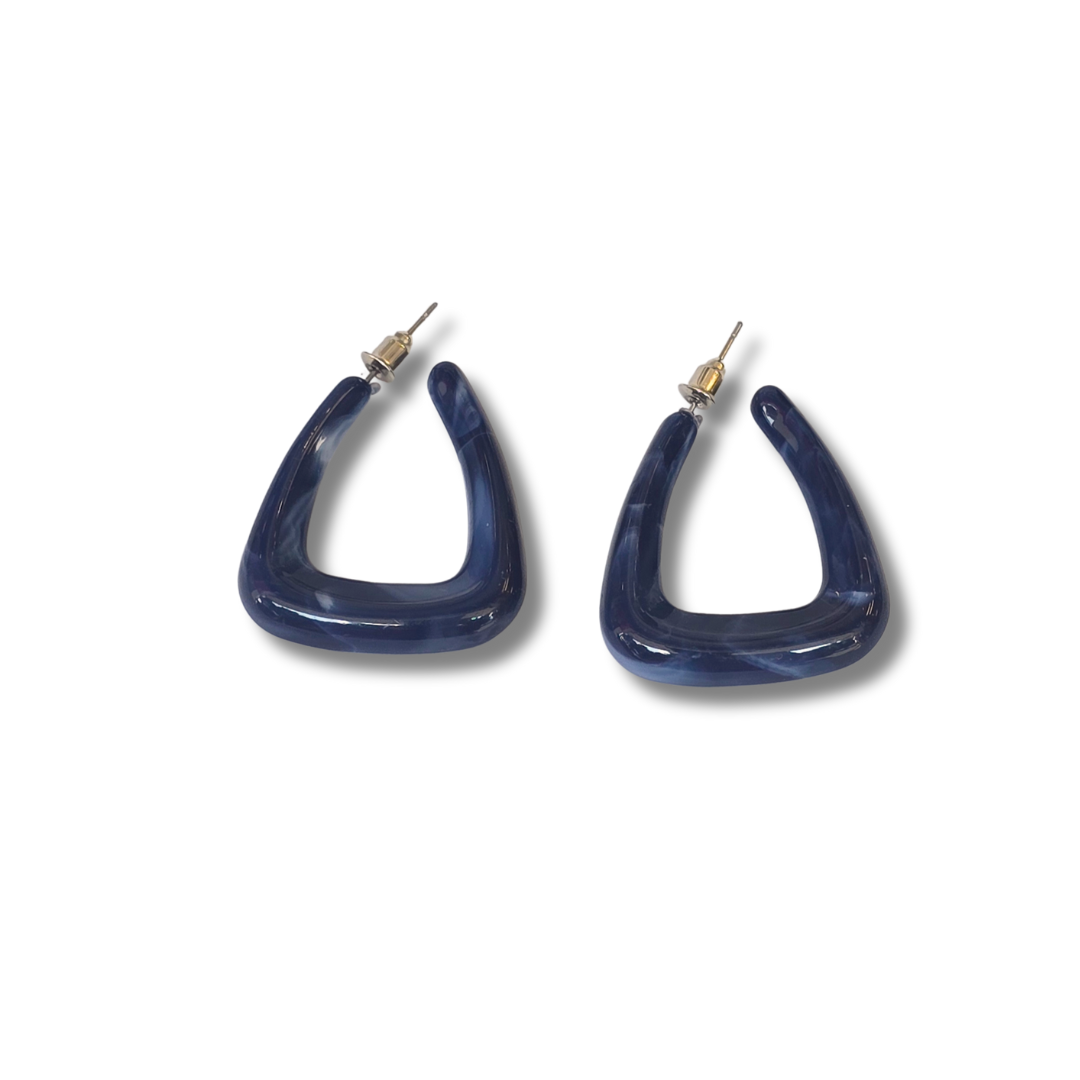 Aretes acrílicos – Azul profundo