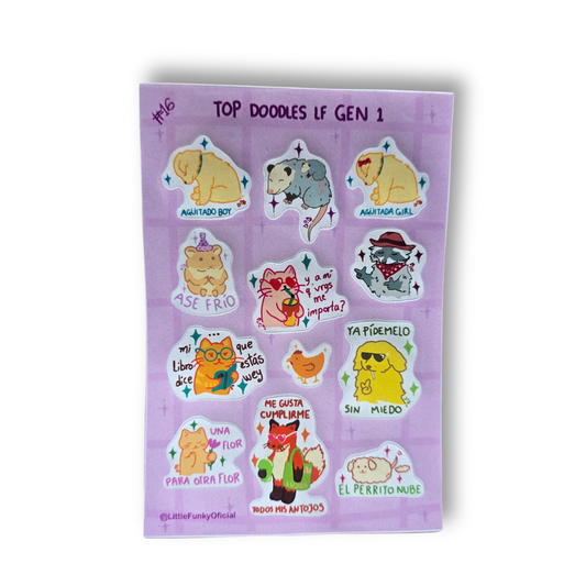 Planilla Stickers | # 16 | Top Doodles LF Gen 1