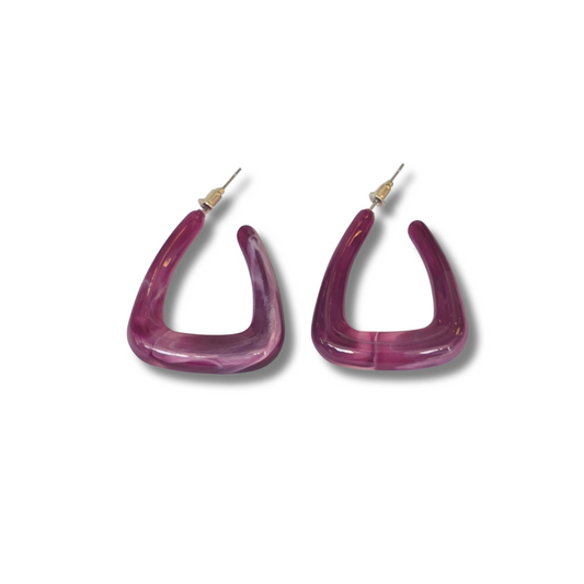 Aretes acrílicos – Bugambilia marmoleado