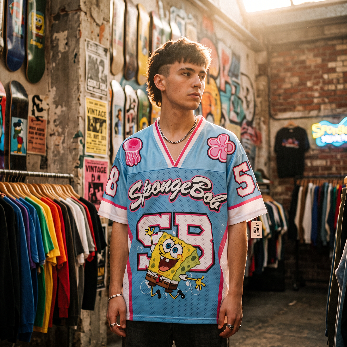 Jersey Unisex Bob Esponja Azul