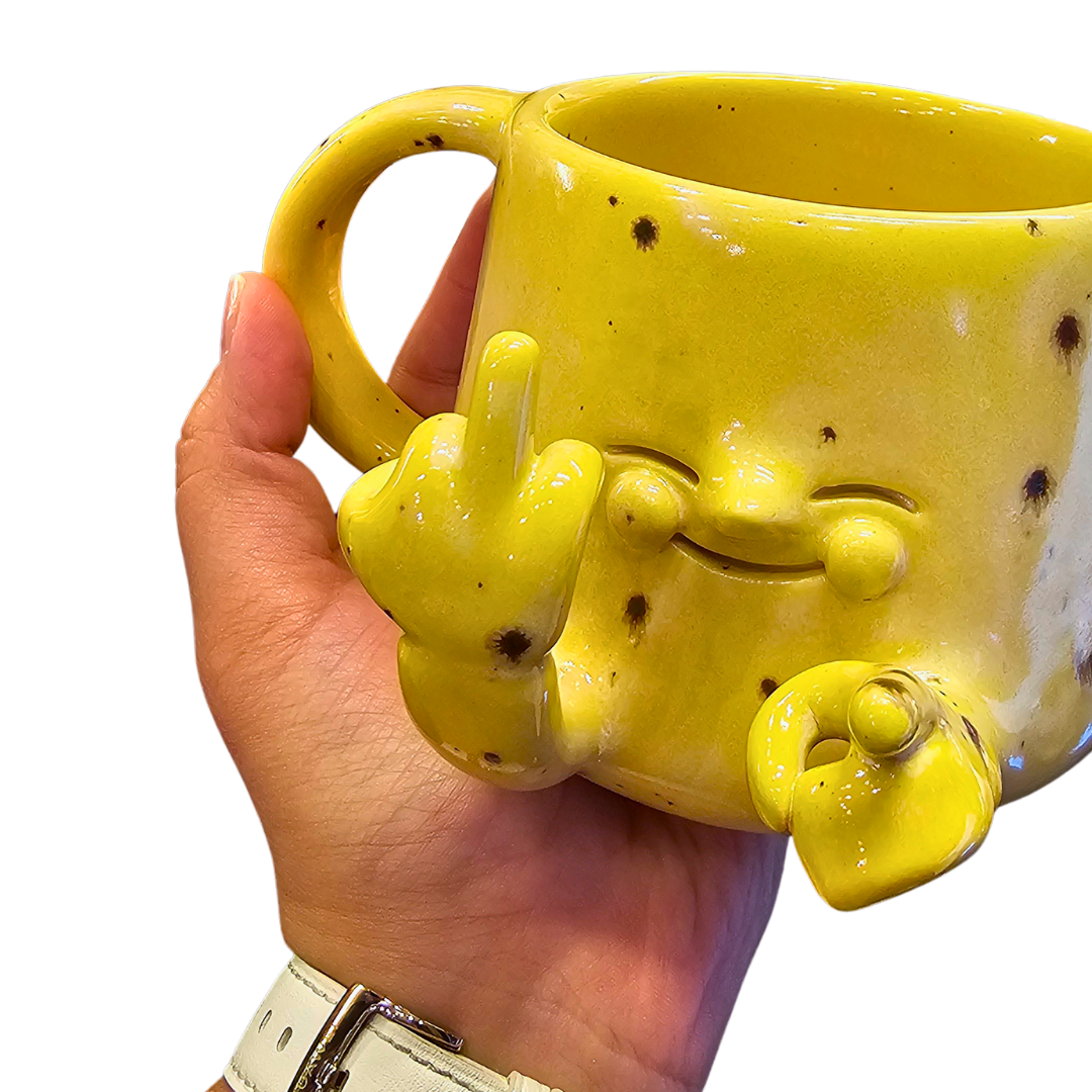 Taza Ceramica | Amarilla Doble Mano