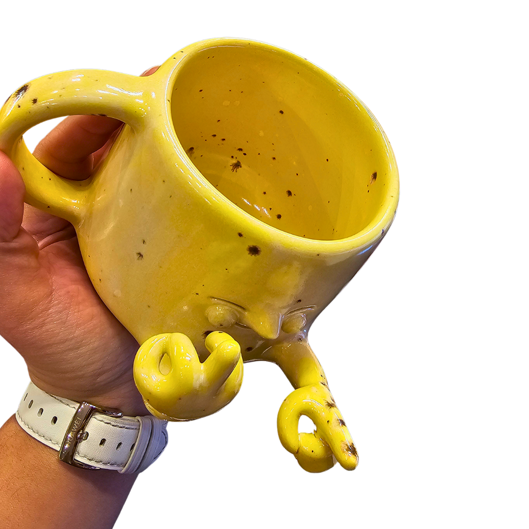 Taza Ceramica | Amarilla Doble Mano