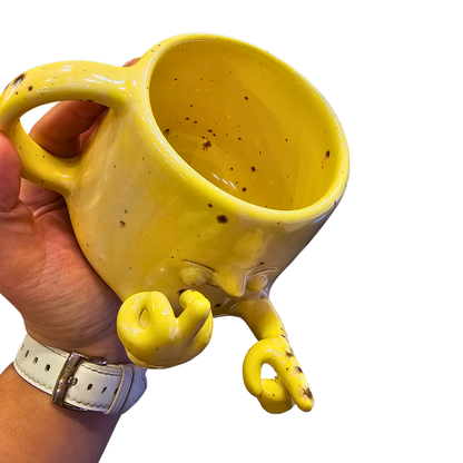 Taza Ceramica | Amarilla Doble Mano