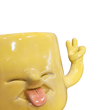 Taza Ceramica | Amarilla Una Mano