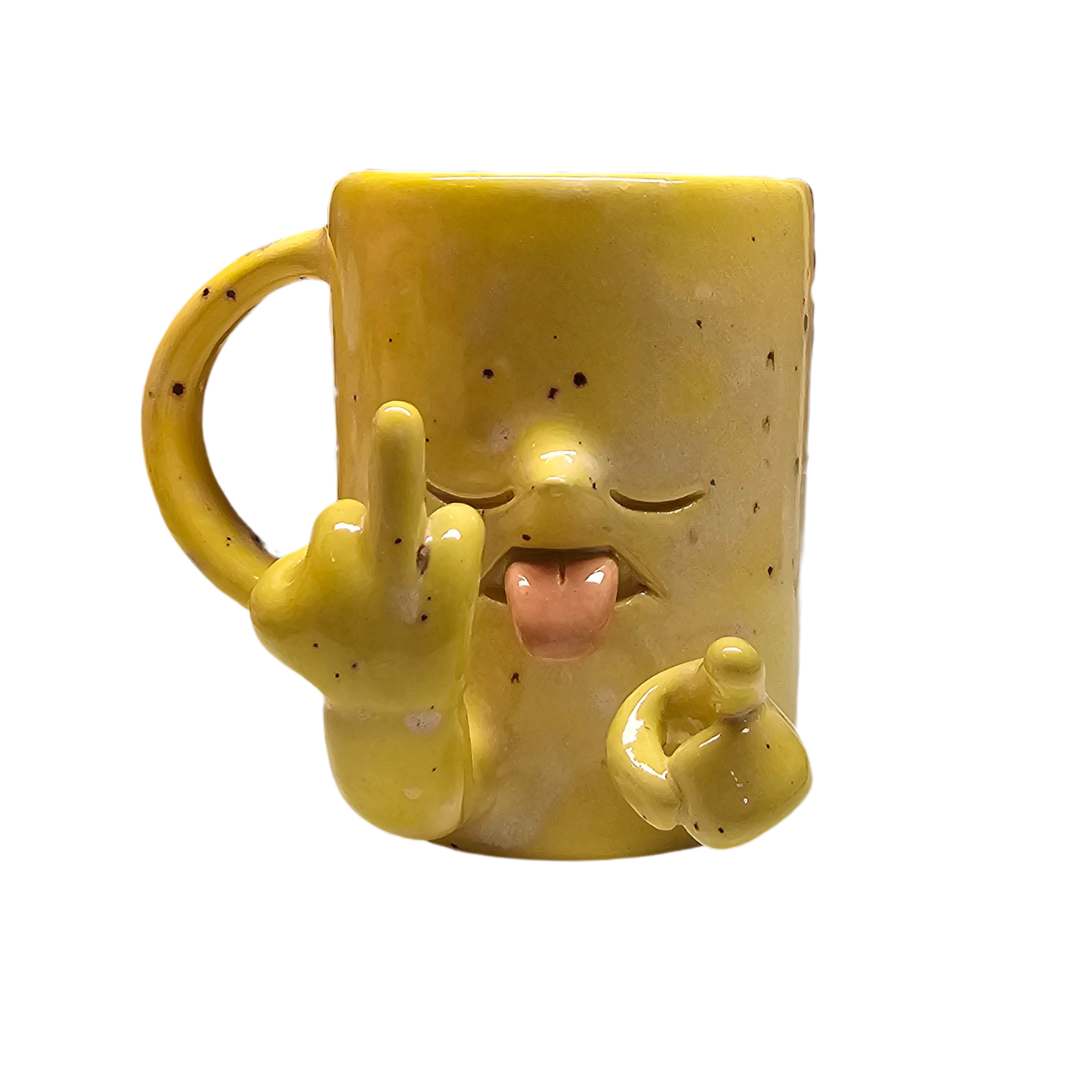 Taza Ceramica | Amarilla con puntos Dos Manos