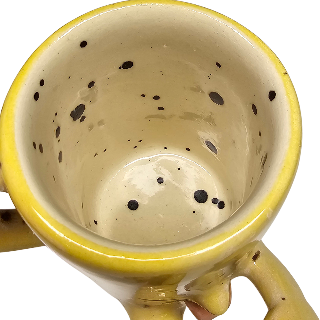 Taza Ceramica | Amarilla con puntos Dos Manos