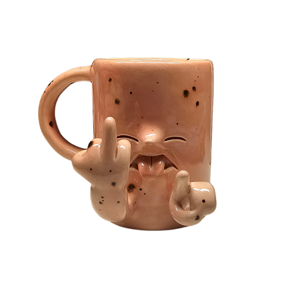 Taza Ceramica | Rosa con puntos Dos Manos