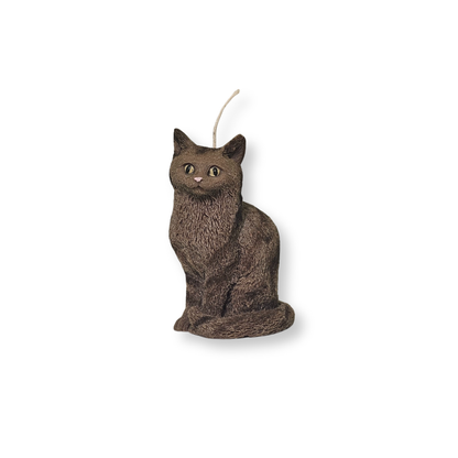 🖤🌙 Vela Gatito Café Obsc Sentado