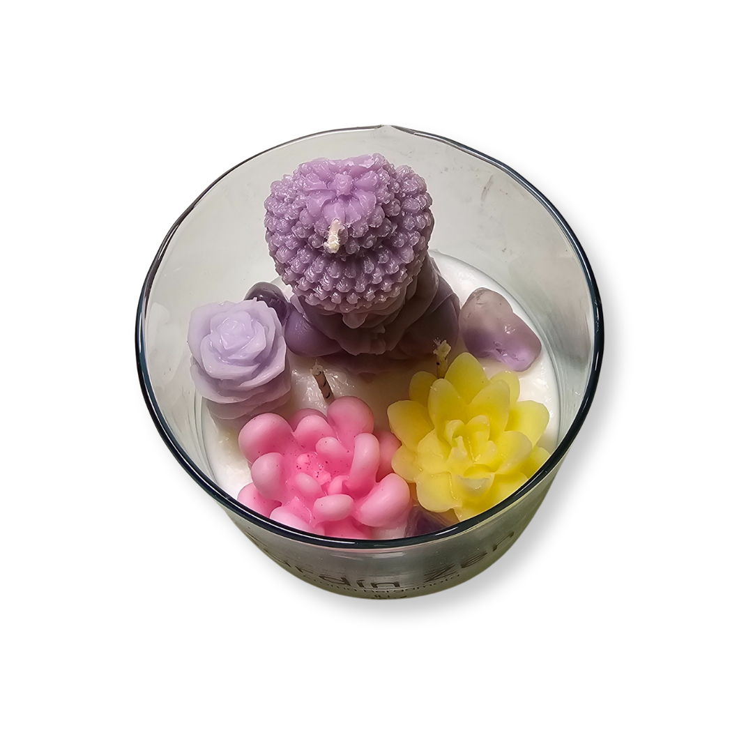 🧘‍♂️ Vela Jardín Zen Buda Morado