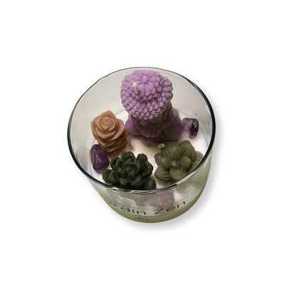 🧘‍♂️ Vela Jardín Zen Buda Morado