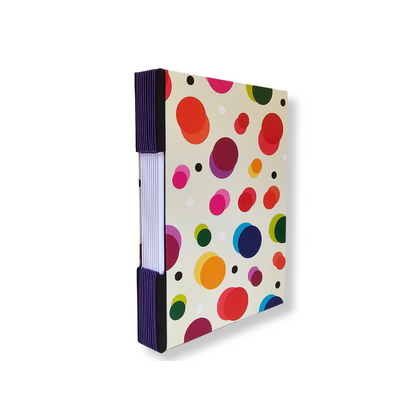 Libreta Pasta Dura Cosida | "Burbuja Pop" Blanca