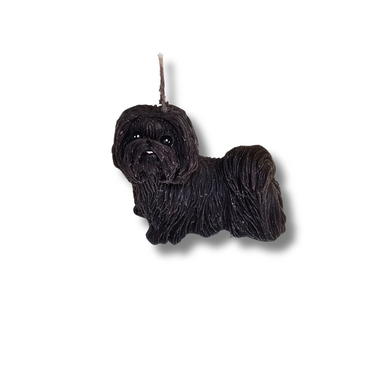 🐶💖 Vela perrito chuiquito peludo Café Obscuro