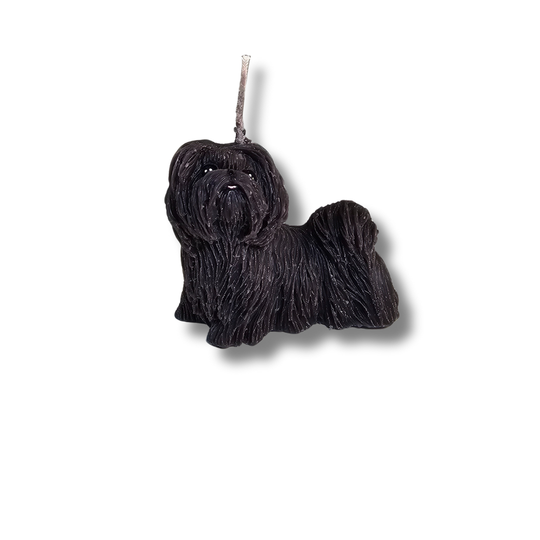 🐶💖 Vela perrito chuiquito peludo Café Obscuro
