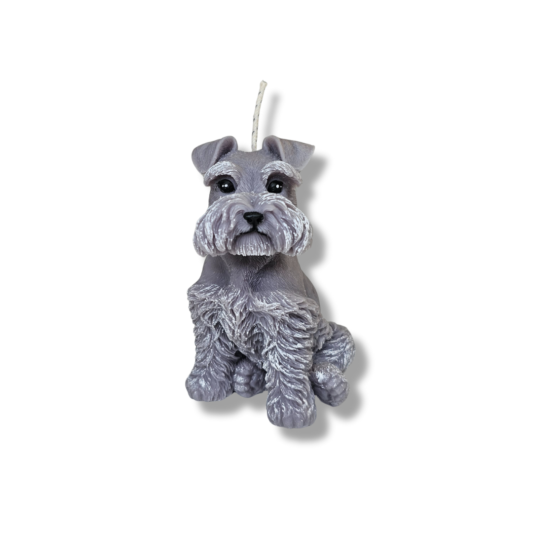 🐾🐶Vela Perrito Bigotón Gris Clarito