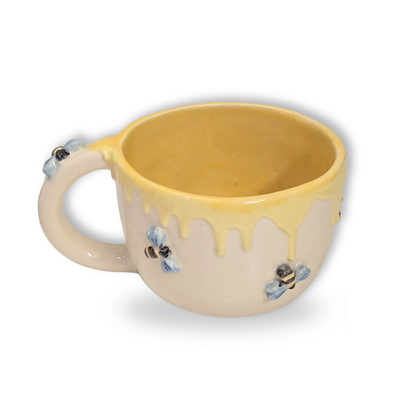 Taza Miel con Abejitas - Hecha a mano 🍯🐝