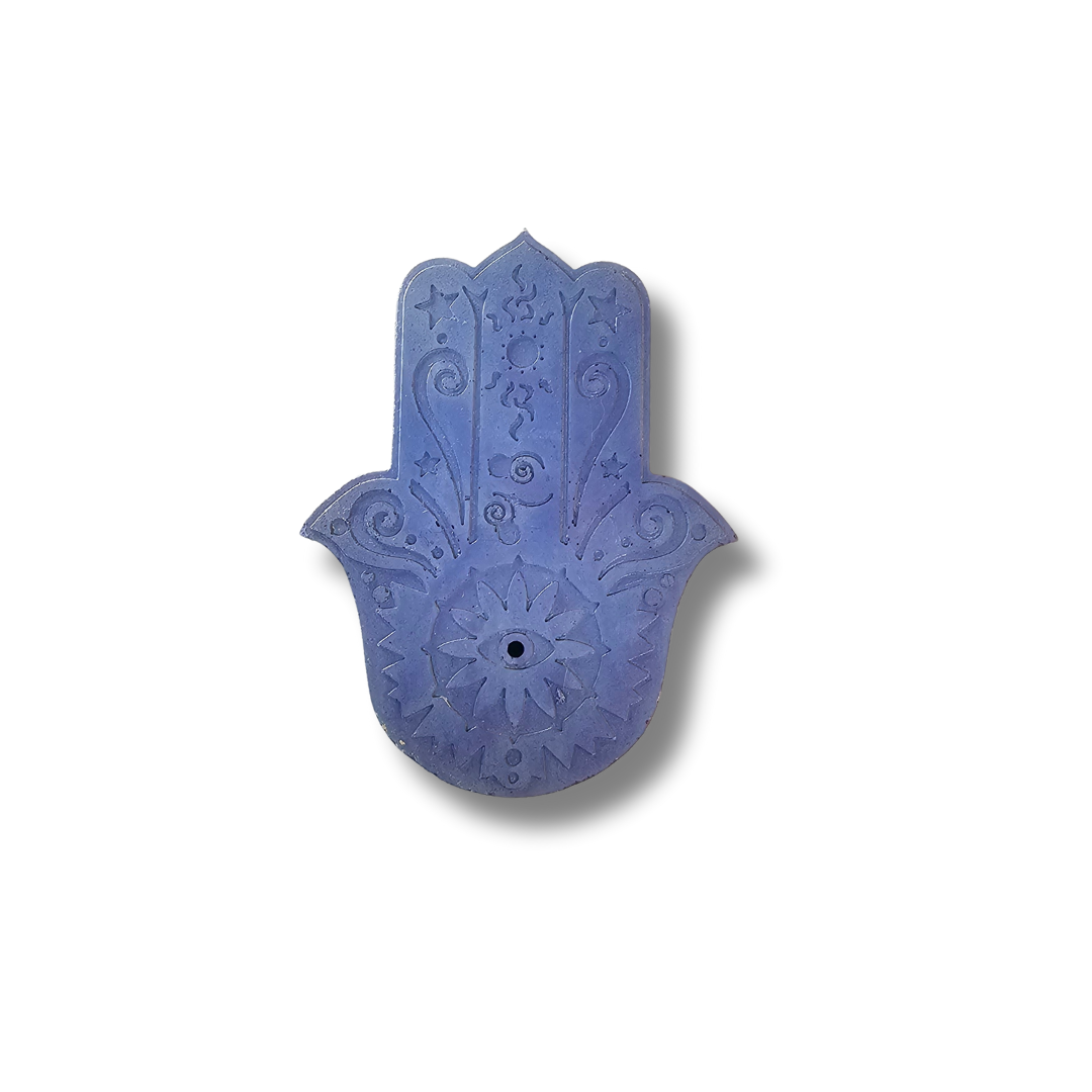 Base para Incienso 🪬 Manita protectora Morado / Azul