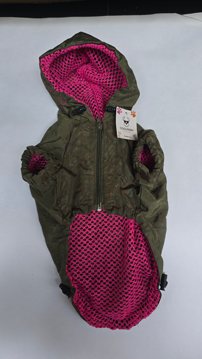 Impermeable NO BAD DAYS verde para Perrito