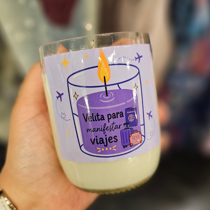 Vela | Velita con cuarzo e intención para ...