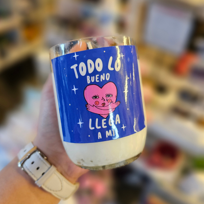 Vela | Velita con cuarzo e intención para ...